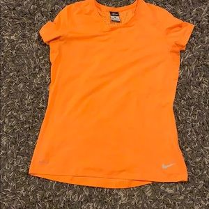 Nike Pro dri-fit neon orange shirt